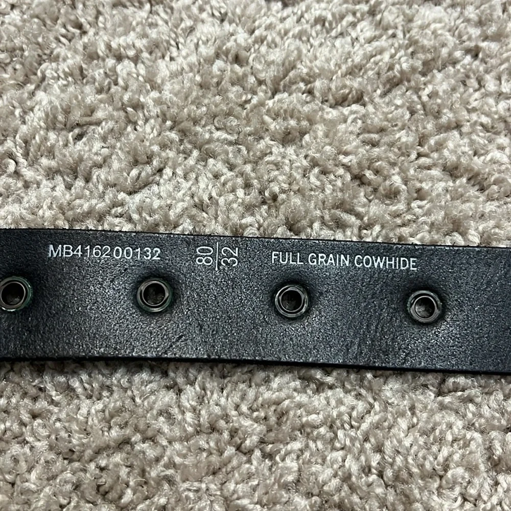 Fossil belt, dark brown sz 32 full grain cowhide